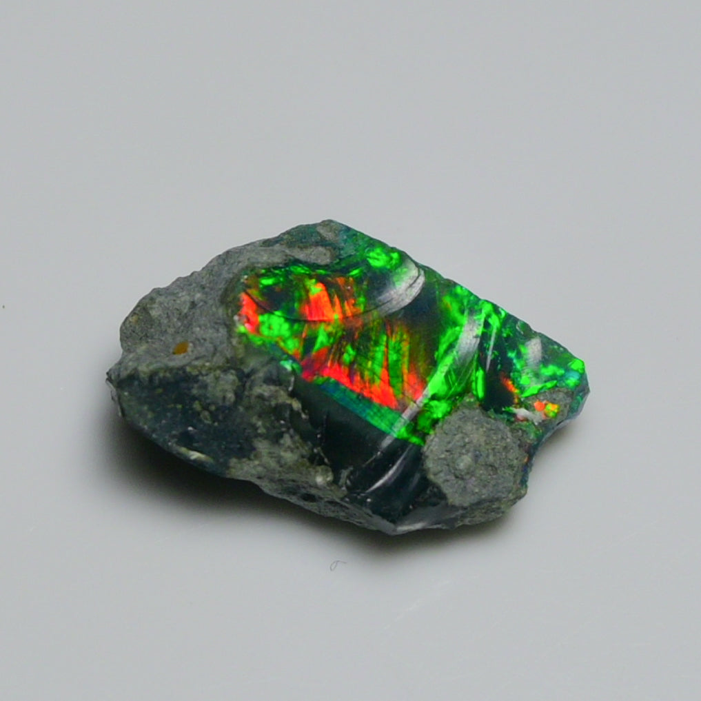 Rare Black Opal 7.65 Carats | Natural Black Ethiopian Opal Rough - Ready for Cutting & Jewelry!