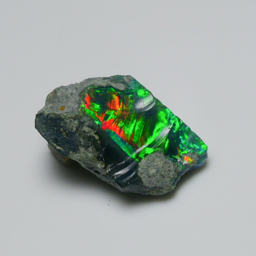 Rare Black Opal 7.65 Carats | Natural Black Ethiopian Opal Rough - Ready for Cutting & Jewelry!