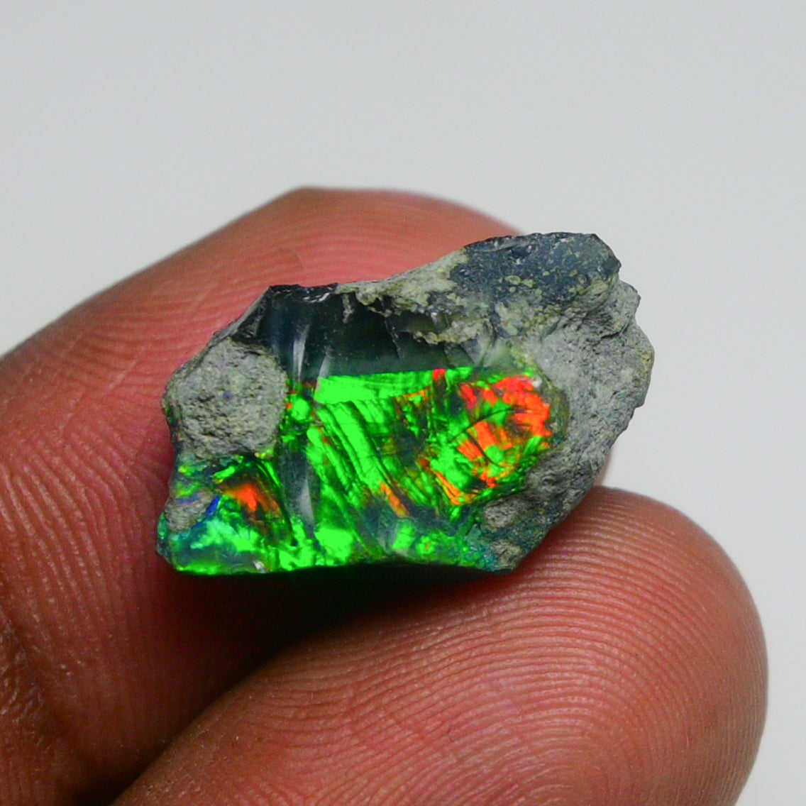 Rare Black Opal 7.65 Carats | Natural Black Ethiopian Opal Rough - Ready for Cutting & Jewelry!