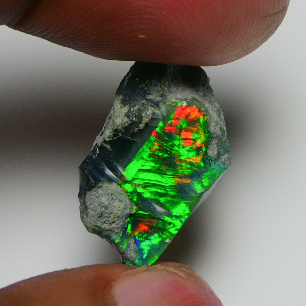 Rare Black Opal 7.65 Carats | Natural Black Ethiopian Opal Rough - Ready for Cutting & Jewelry!