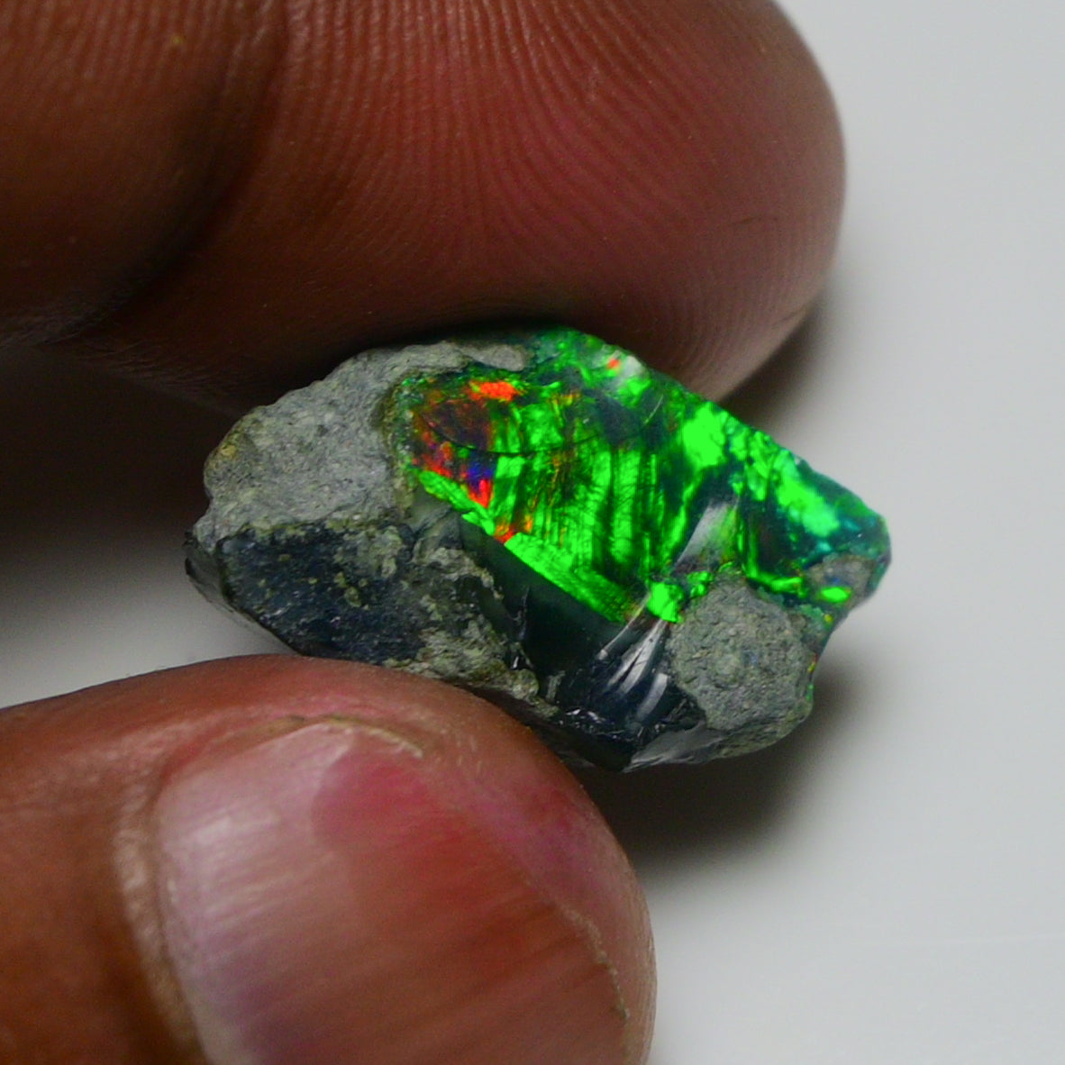 Rare Black Opal 7.65 Carats | Natural Black Ethiopian Opal Rough - Ready for Cutting & Jewelry!
