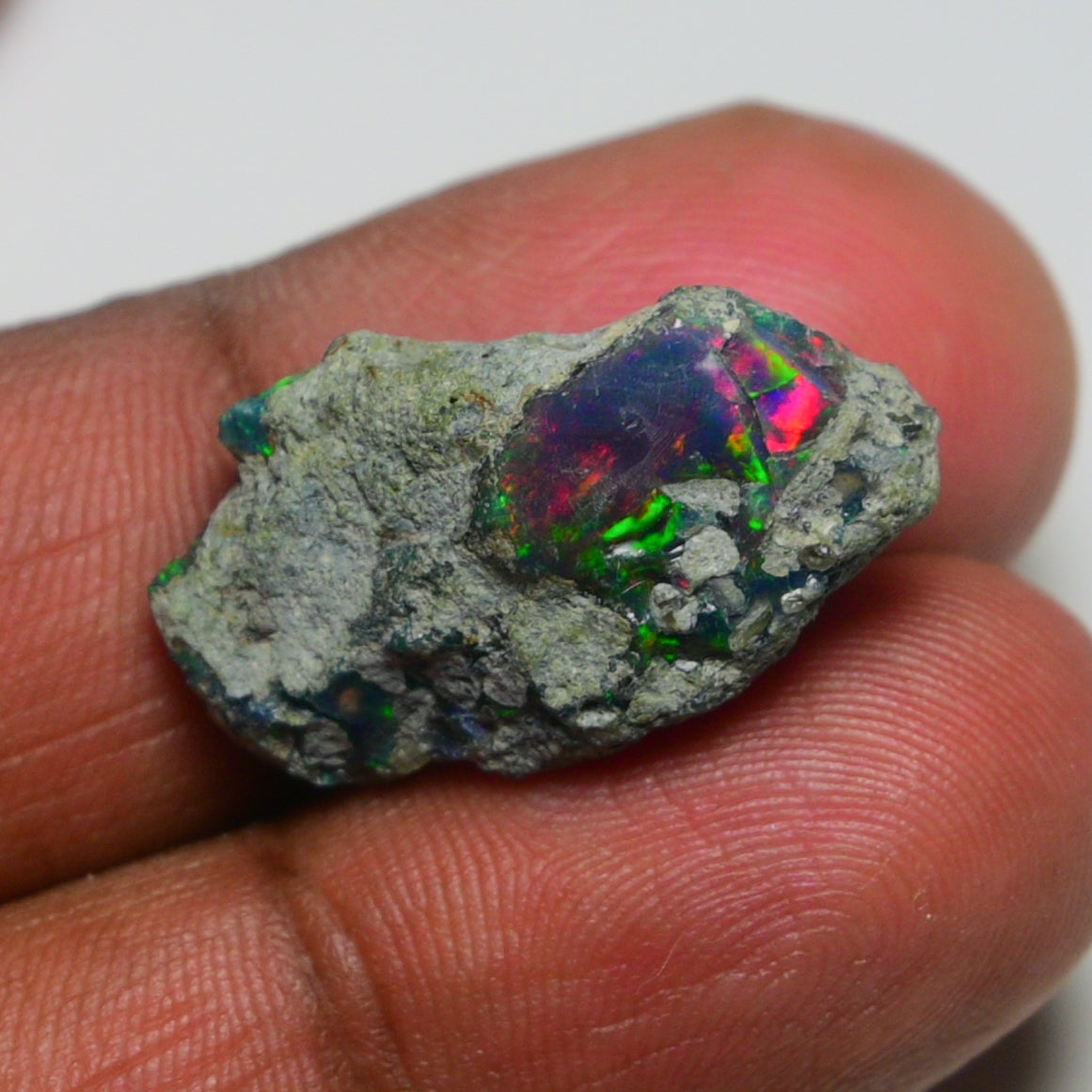 Rare Black Opal 12.45 Carats | Natural Black Ethiopian Opal Rough - Ready for Cutting & Jewelry!