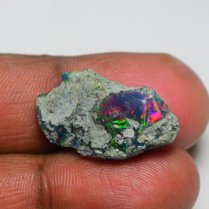 Rare Black Opal 12.45 Carats | Natural Black Ethiopian Opal Rough - Ready for Cutting & Jewelry!