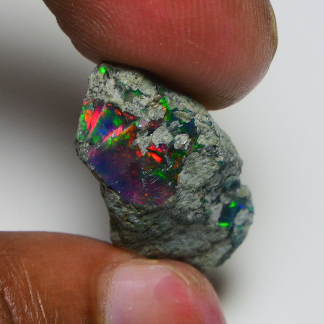 Rare Black Opal 12.45 Carats | Natural Black Ethiopian Opal Rough - Ready for Cutting & Jewelry!