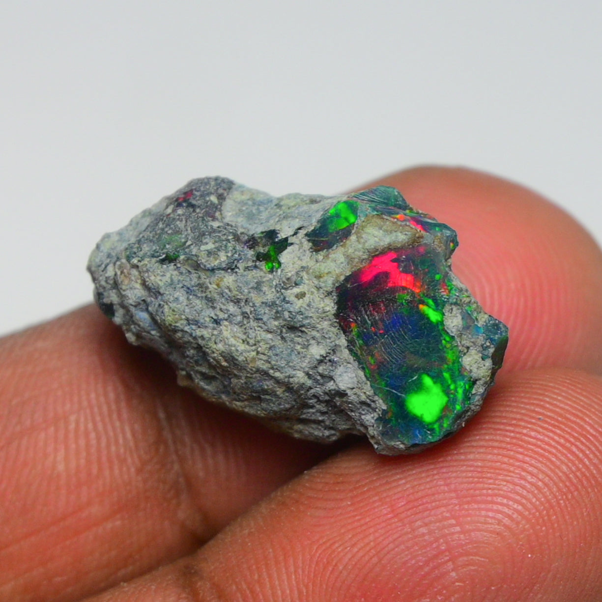 Rare Black Opal 12.45 Carats | Natural Black Ethiopian Opal Rough - Ready for Cutting & Jewelry!