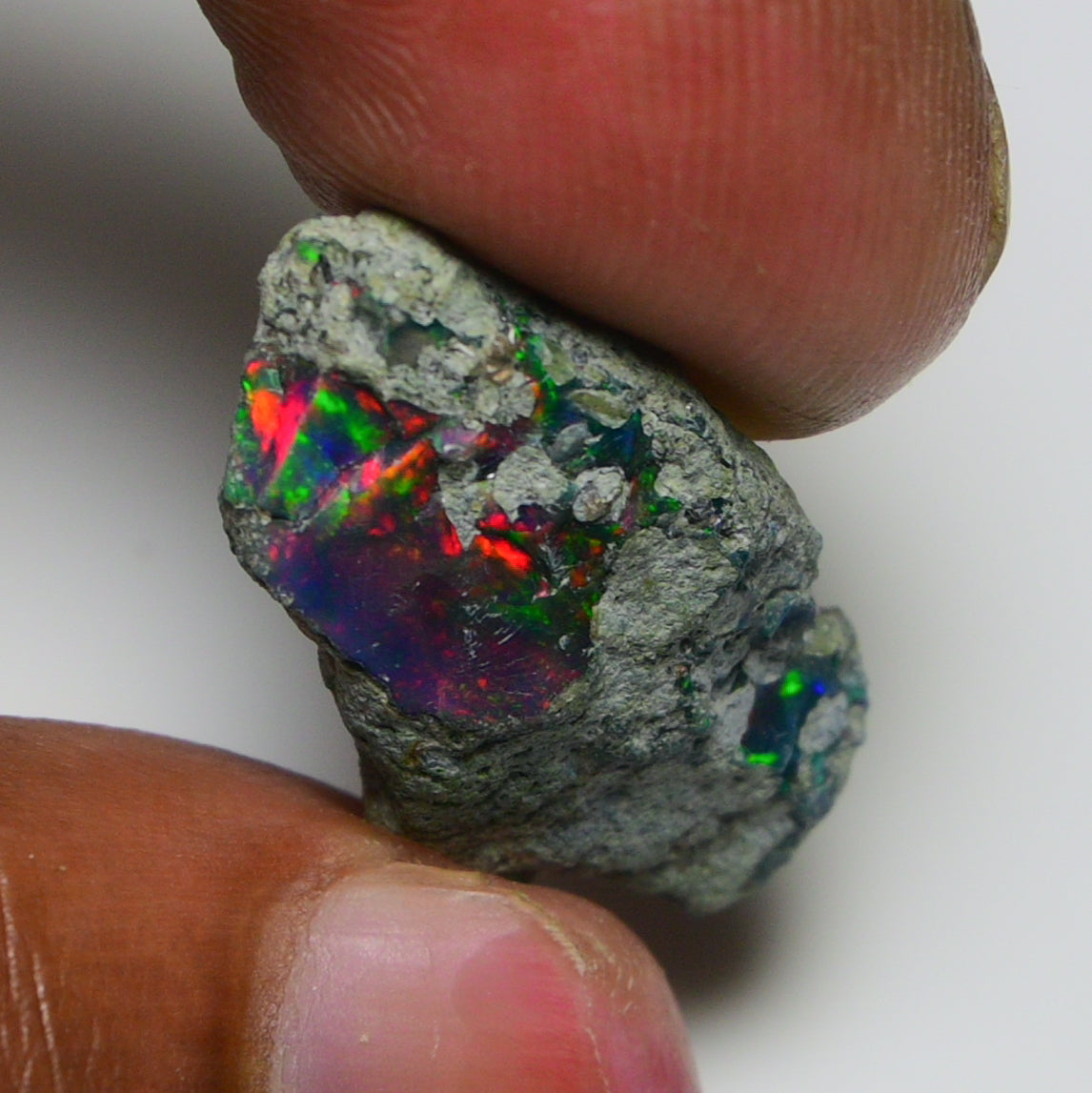 Rare Black Opal 12.45 Carats | Natural Black Ethiopian Opal Rough - Ready for Cutting & Jewelry!