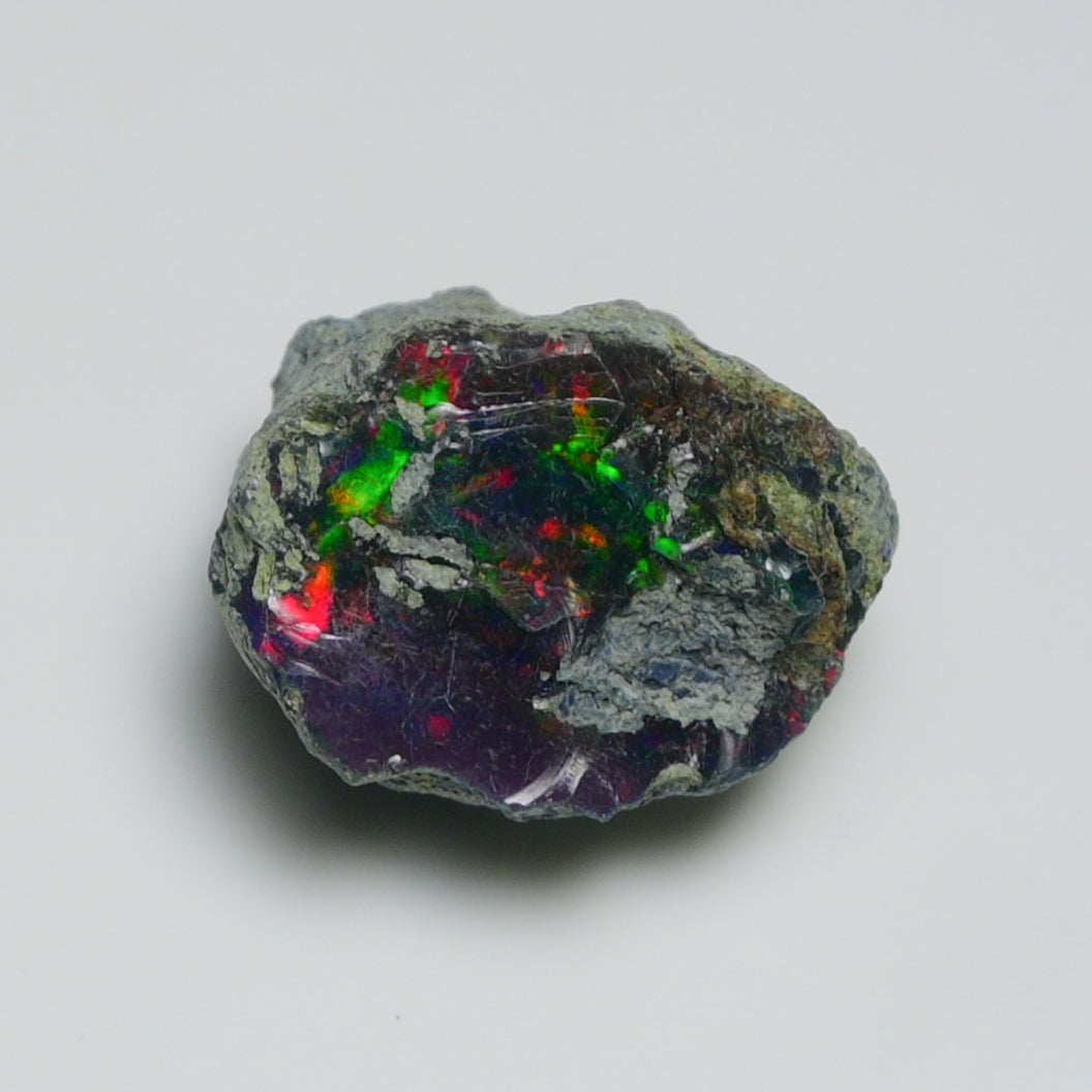 Rare Black Opal 18.50 Carats | Natural Black Ethiopian Opal Rough - Ready for Cutting & Jewelry!
