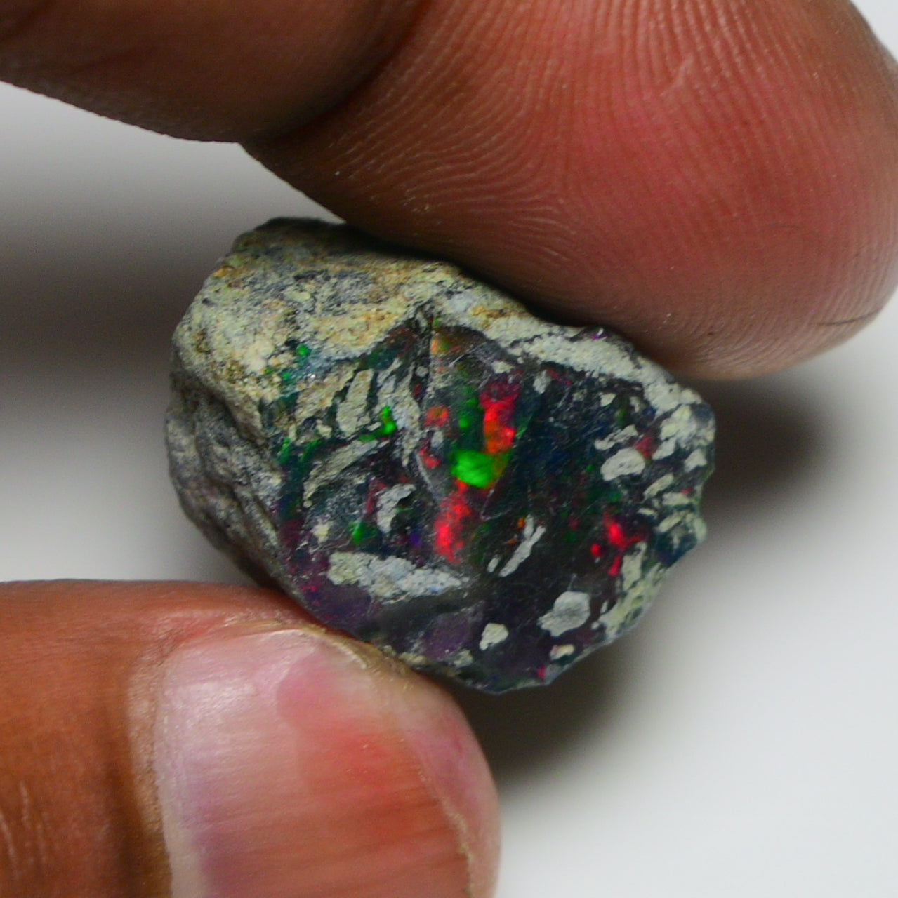 Rare Black Opal 18.50 Carats | Natural Black Ethiopian Opal Rough - Ready for Cutting & Jewelry!