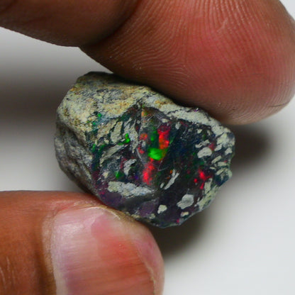 Rare Black Opal 18.50 Carats | Natural Black Ethiopian Opal Rough - Ready for Cutting & Jewelry!