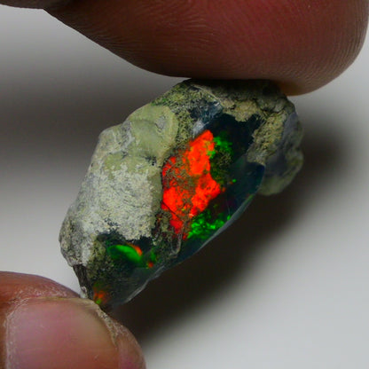 Rare Black Opal 12.90 Carats | Natural Black Ethiopian Opal Rough - Ready for Cutting & Jewelry!