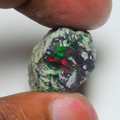 Rare Black Opal 18.50 Carats | Natural Black Ethiopian Opal Rough - Ready for Cutting & Jewelry!
