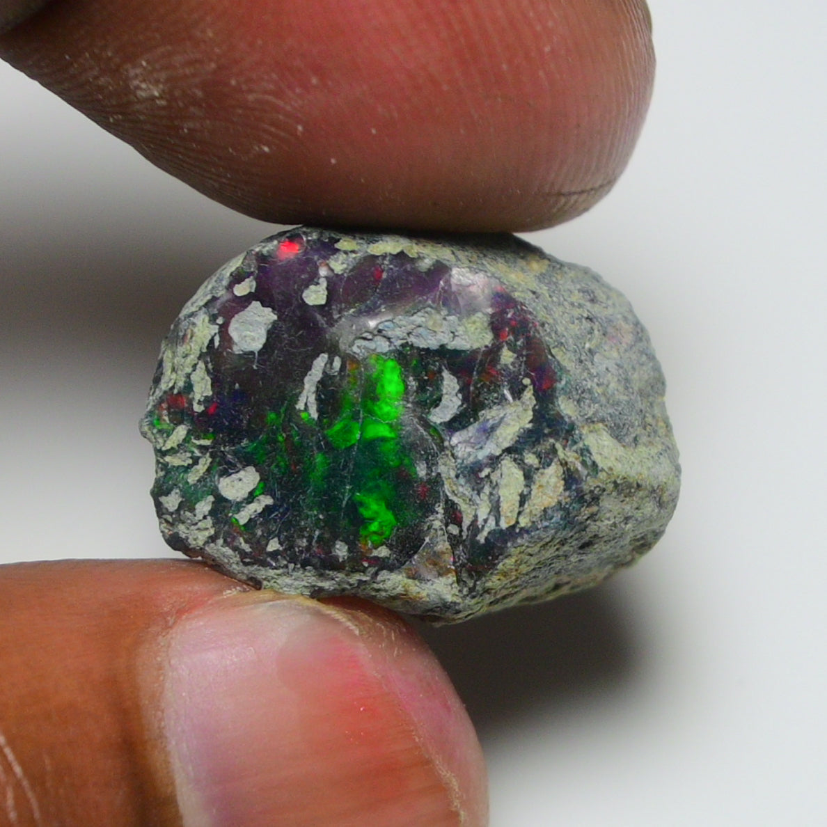 Rare Black Opal 18.50 Carats | Natural Black Ethiopian Opal Rough - Ready for Cutting & Jewelry!