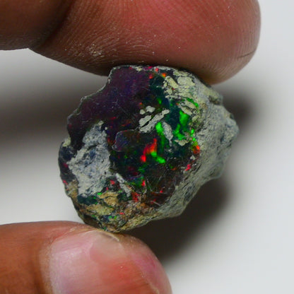 Rare Black Opal 18.50 Carats | Natural Black Ethiopian Opal Rough - Ready for Cutting & Jewelry!