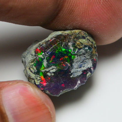 Rare Black Opal 18.50 Carats | Natural Black Ethiopian Opal Rough - Ready for Cutting & Jewelry!