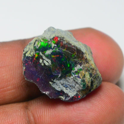 Rare Black Opal 18.50 Carats | Natural Black Ethiopian Opal Rough - Ready for Cutting & Jewelry!