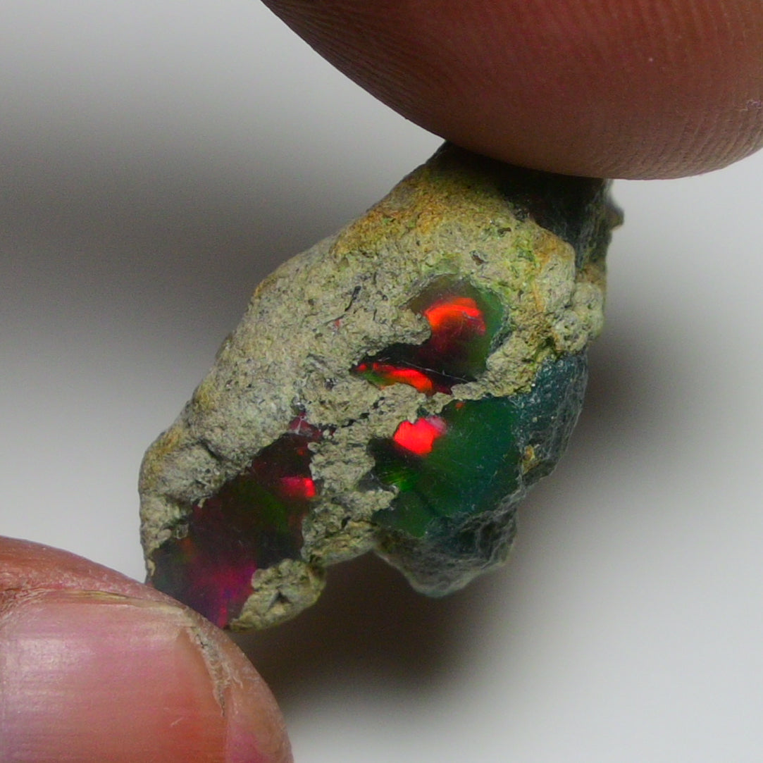 Rare Black Opal 10.00 Carats | Natural Black Ethiopian Opal Rough - Ready for Cutting & Jewelry!
