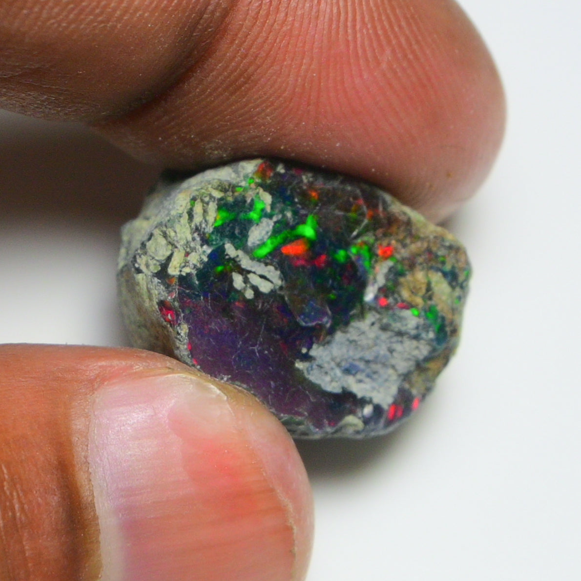 Rare Black Opal 18.50 Carats | Natural Black Ethiopian Opal Rough - Ready for Cutting & Jewelry!