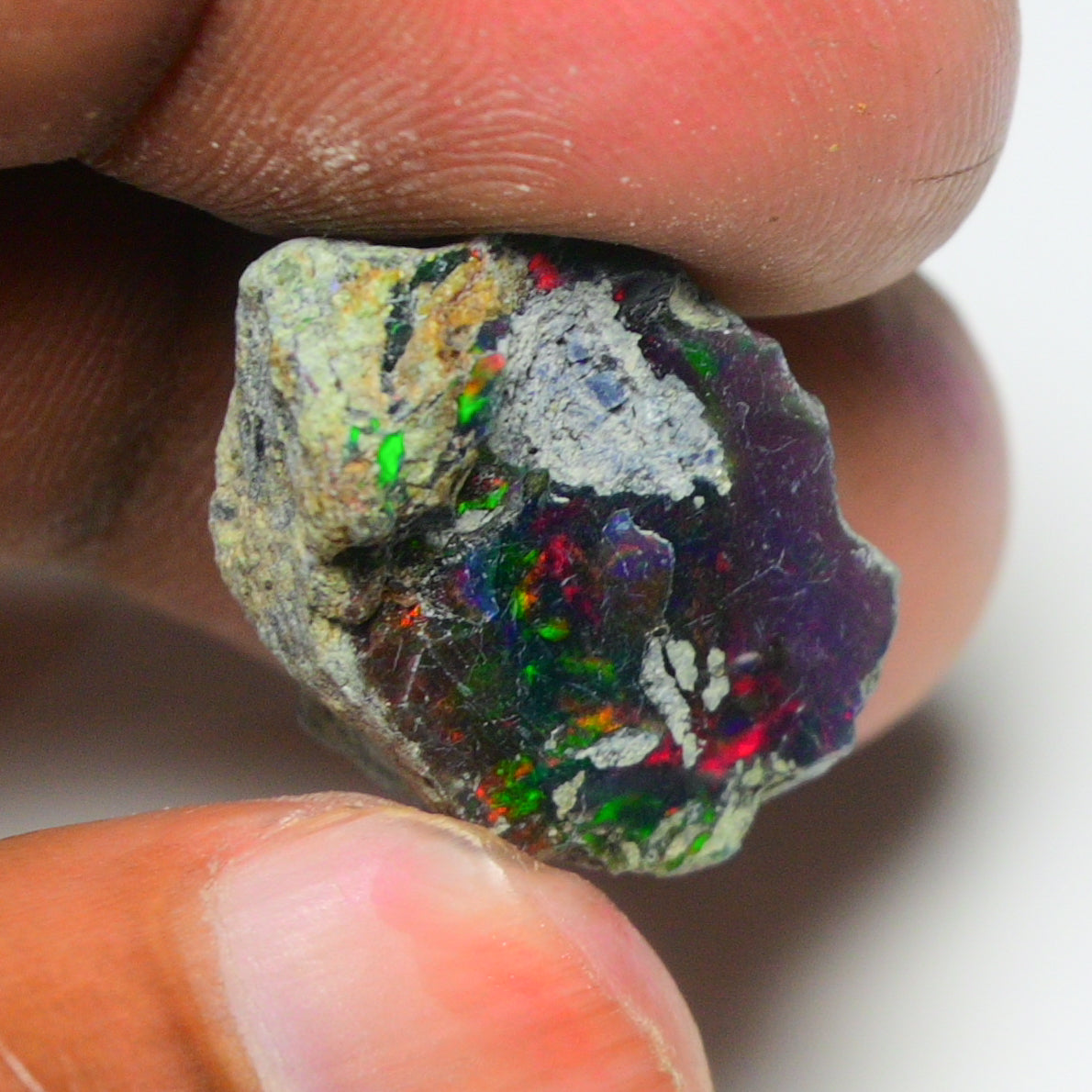 Rare Black Opal 18.50 Carats | Natural Black Ethiopian Opal Rough - Ready for Cutting & Jewelry!