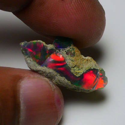 Rare Black Opal 10.00 Carats | Natural Black Ethiopian Opal Rough - Ready for Cutting & Jewelry!