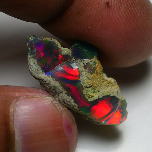 Rare Black Opal 10.00 Carats | Natural Black Ethiopian Opal Rough - Ready for Cutting & Jewelry!
