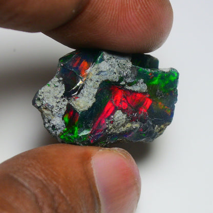 Rare Black Opal 28.20 Carats | Natural Black Ethiopian Opal Rough - Ready for Cutting & Jewelry!