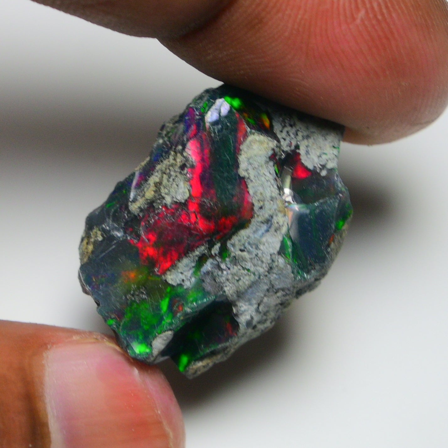 Rare Black Opal 28.20 Carats | Natural Black Ethiopian Opal Rough - Ready for Cutting & Jewelry!