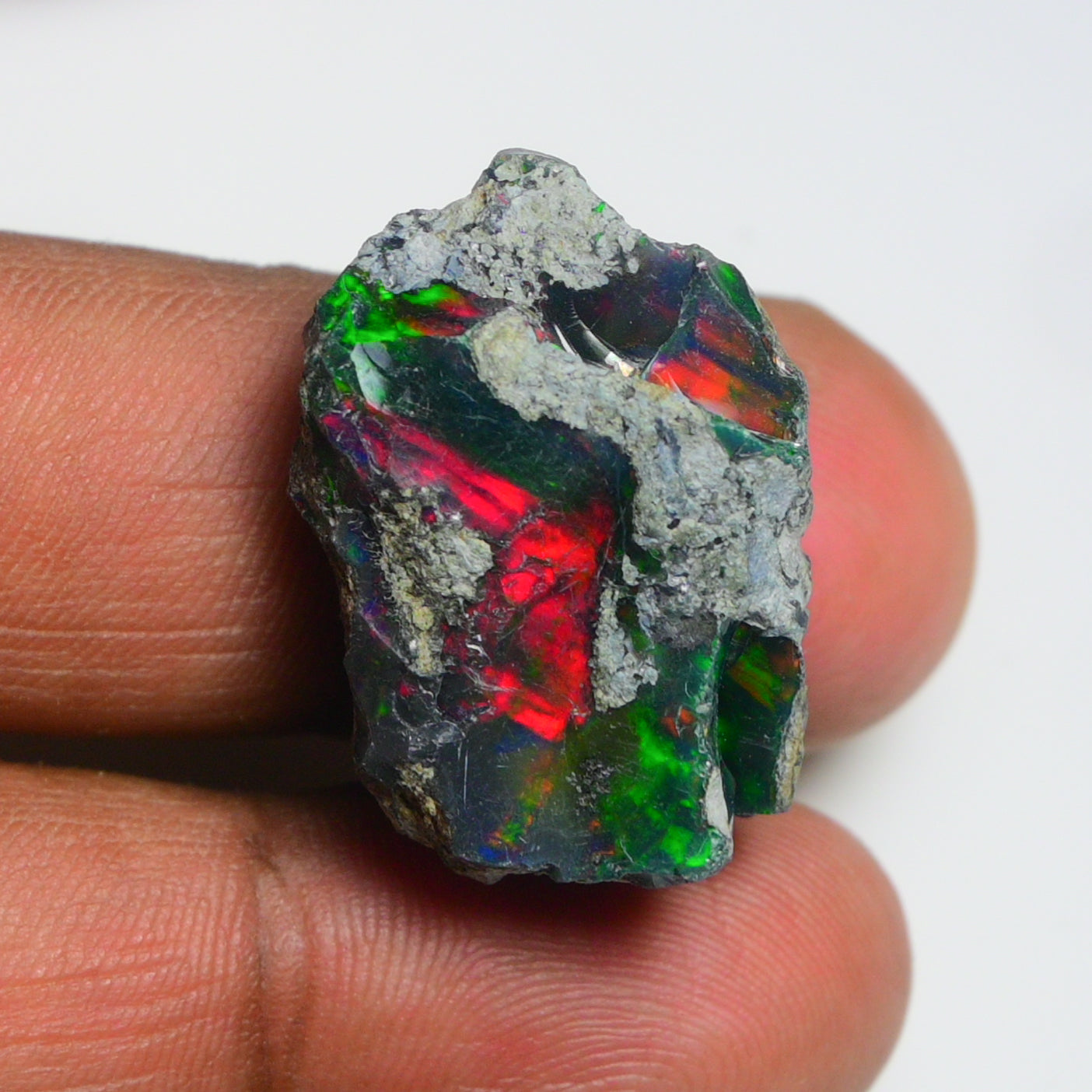 Rare Black Opal 28.20 Carats | Natural Black Ethiopian Opal Rough - Ready for Cutting & Jewelry!