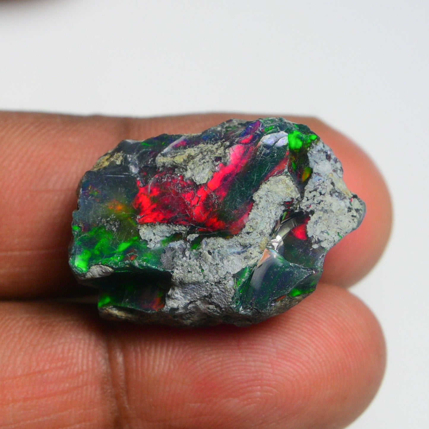 Rare Black Opal 28.20 Carats | Natural Black Ethiopian Opal Rough - Ready for Cutting & Jewelry!
