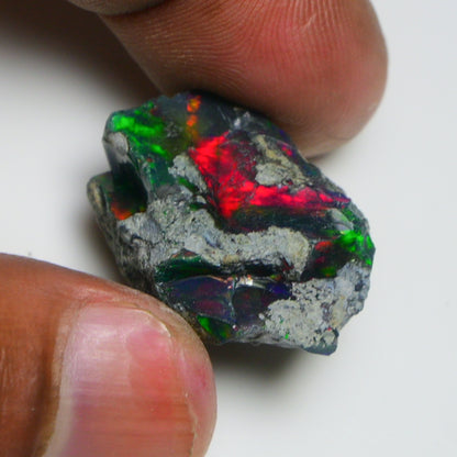 Rare Black Opal 28.20 Carats | Natural Black Ethiopian Opal Rough - Ready for Cutting & Jewelry!