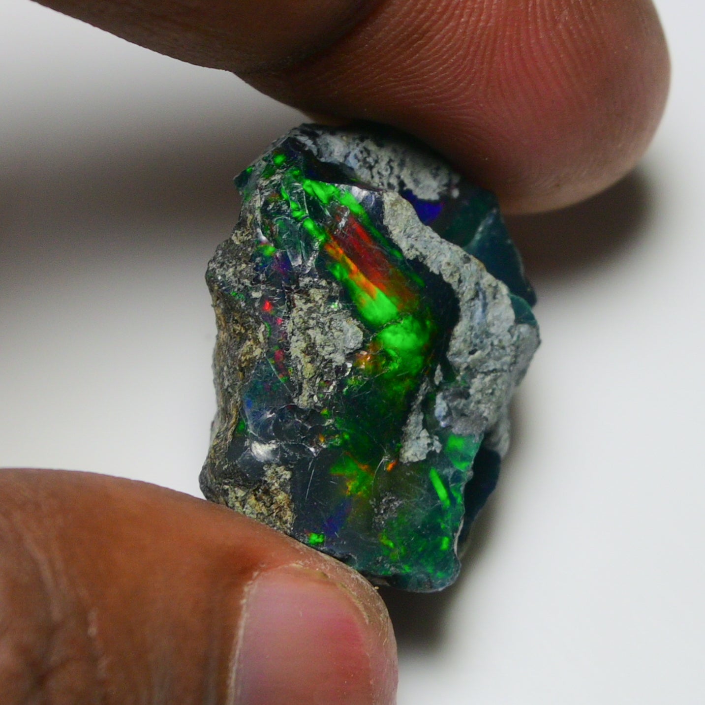 Rare Black Opal 28.20 Carats | Natural Black Ethiopian Opal Rough - Ready for Cutting & Jewelry!