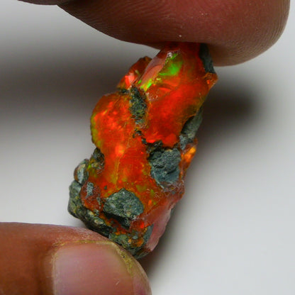 Rare Orange Opal 13.50 Carats | Natural Orange Ethiopian Opal Rough - Ready for Cutting & Jewelry!