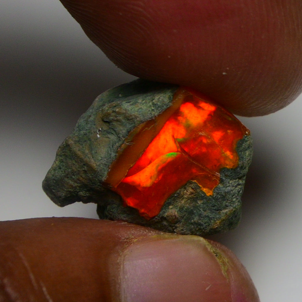 Rare Orange Opal 9.60 Carats | Natural Orange Ethiopian Opal Rough - Ready for Cutting & Jewelry!