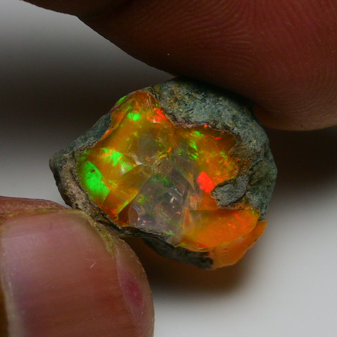 Rare Orange Opal 11.00 Carats | Natural Orange Ethiopian Opal Rough - Ready for Cutting & Jewelry!