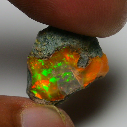 Rare Orange Opal 11.00 Carats | Natural Orange Ethiopian Opal Rough - Ready for Cutting & Jewelry!