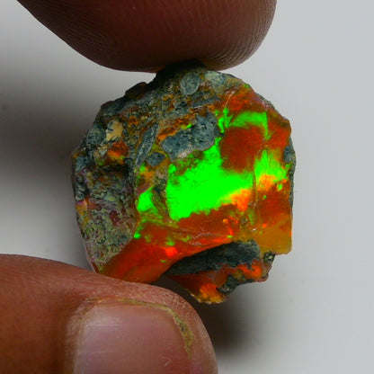 Rare Orange Opal 14.80 Carats | Natural Orange Ethiopian Opal Rough - Ready for Cutting & Jewelry!