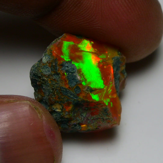 Rare Orange Opal 14.80 Carats | Natural Orange Ethiopian Opal Rough - Ready for Cutting & Jewelry!