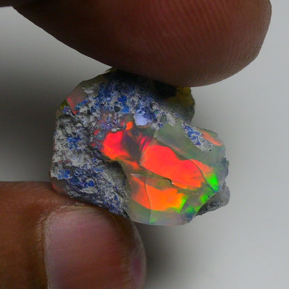 Rare Black Opal 14.75 Carats | Natural Black Ethiopian Opal Rough - Ready for Cutting & Jewelry!