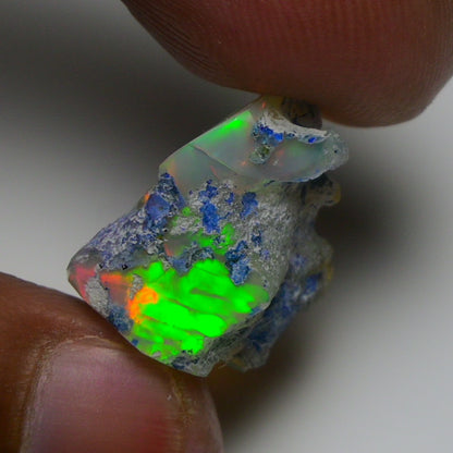 Rare Black Opal 14.75 Carats | Natural Black Ethiopian Opal Rough - Ready for Cutting & Jewelry!
