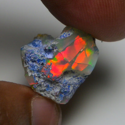 Rare Black Opal 14.75 Carats | Natural Black Ethiopian Opal Rough - Ready for Cutting & Jewelry!