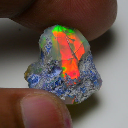 Rare Black Opal 14.75 Carats | Natural Black Ethiopian Opal Rough - Ready for Cutting & Jewelry!