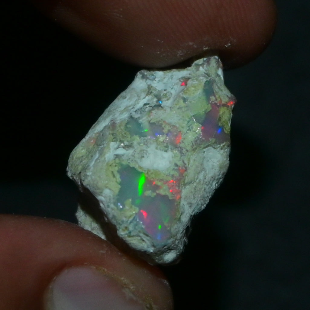 White Opal 16.15 Carats | Natural White Ethiopian Opal Rough - Ready for Cutting & Jewelry!