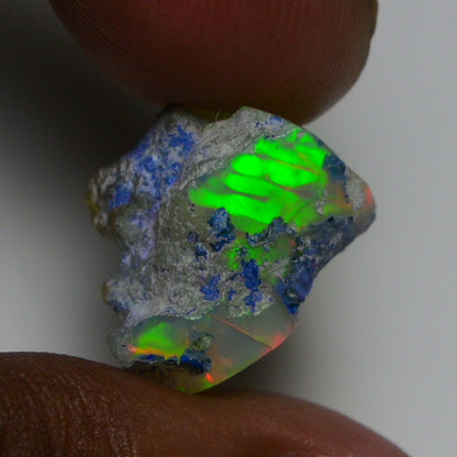 Rare Black Opal 14.75 Carats | Natural Black Ethiopian Opal Rough - Ready for Cutting & Jewelry!