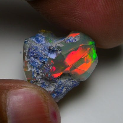 Rare Black Opal 14.75 Carats | Natural Black Ethiopian Opal Rough - Ready for Cutting & Jewelry!