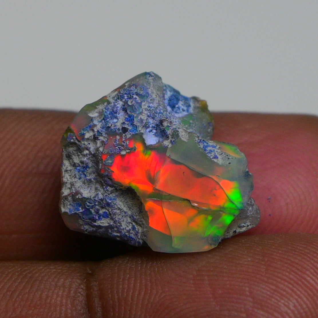 Rare Black Opal 14.75 Carats | Natural Black Ethiopian Opal Rough - Ready for Cutting & Jewelry!