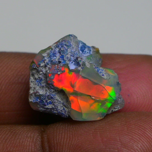 Rare Black Opal 14.75 Carats | Natural Black Ethiopian Opal Rough - Ready for Cutting & Jewelry!