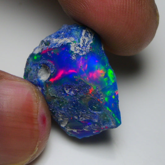 Rare Blue Opal 25.00 Carats | Natural Blue Ethiopian Opal Rough - Ready for Cutting & Jewelry!