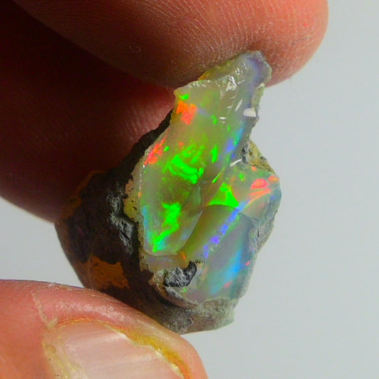 Black Opal Rough 24.10 Carats | Natural Ethiopian Opal Rough - Ready for Cutting & Jewelry | AAA Grade Opal Raw