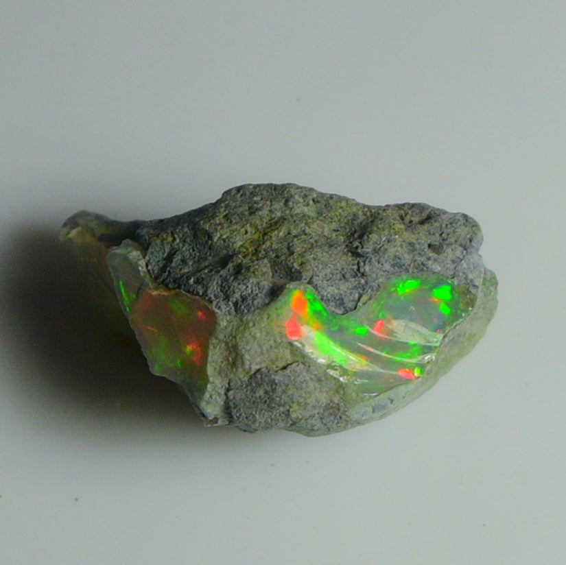 Black Opal Rough 24.10 Carats | Natural Ethiopian Opal Rough - Ready for Cutting & Jewelry | AAA Grade Opal Raw