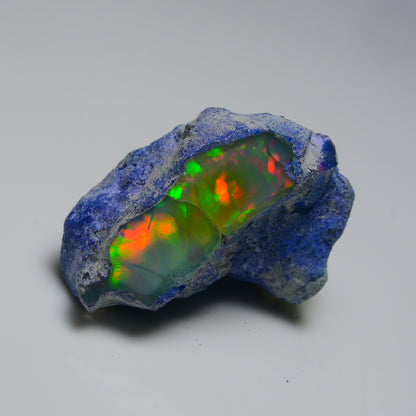 Rare Blue Opal 29.20 Carats | Natural Blue Ethiopian Opal Rough - Ready for Cutting & Jewelry!