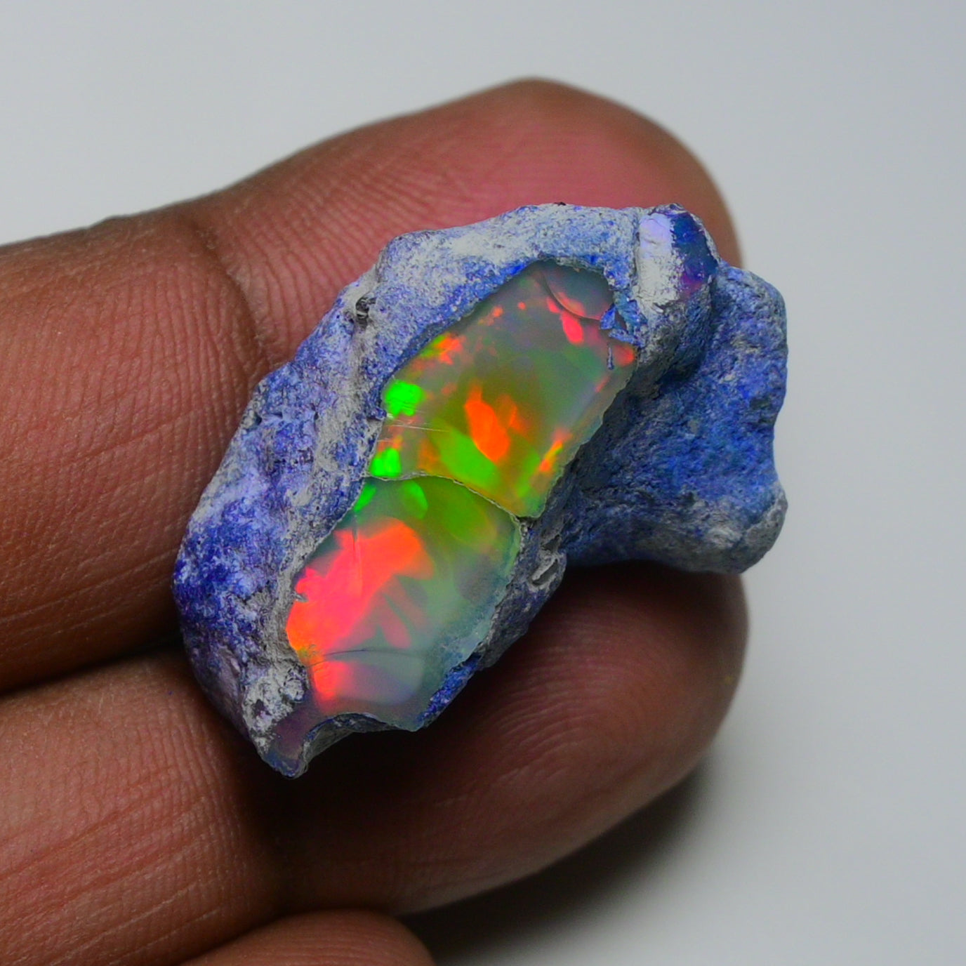 Rare Blue Opal 29.20 Carats | Natural Blue Ethiopian Opal Rough - Ready for Cutting & Jewelry!